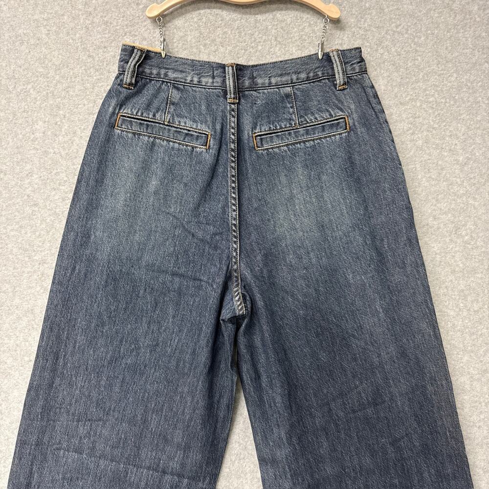 Madewell Women's Straight-Leg Wide Jeans in Dark Blue - Picture 6 of 12